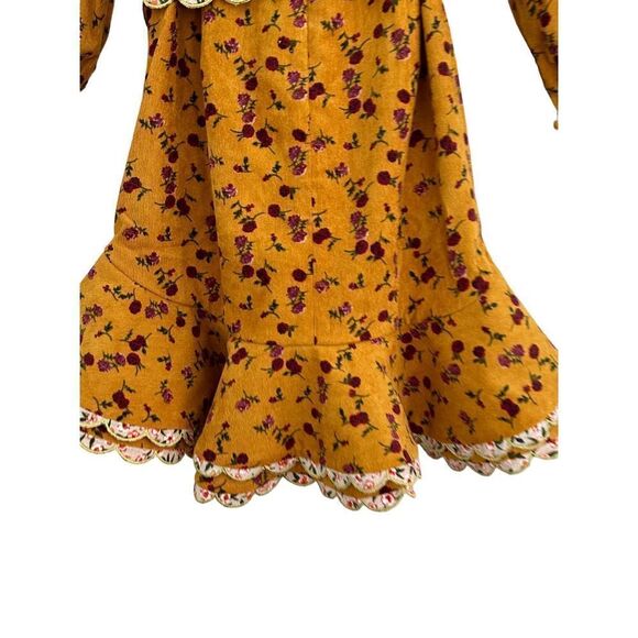 CeliaB Alder Puff Sleeve Floral Mini Dress Yellow Women’s Size Medium - Picture 7 of 10